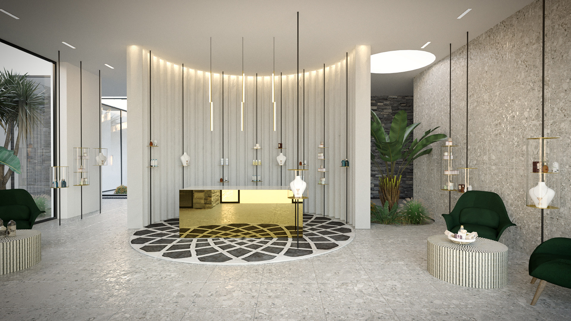 Interior design Spa center in a hotel in Kos